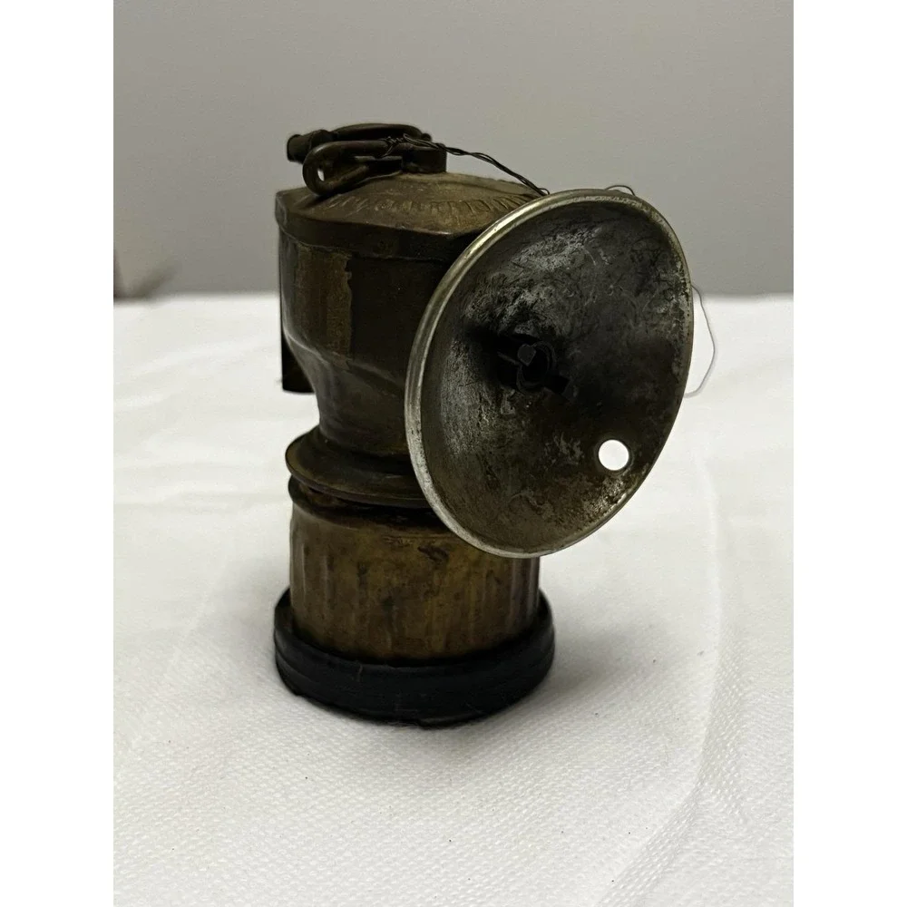 Vintage Antique Auto Lite Brass Coal Miner Carbide Head Light Lamp